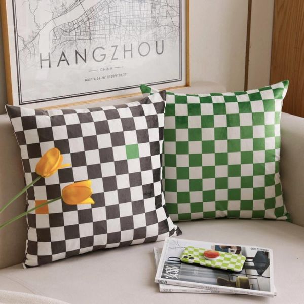 cushion/decorative pillow dunxdeco couch cushion cover decorative case modern nordic artistic classical check black green color sofa chair c
cushion/decorative pillow dunxdeco couch cushion cover decorative case modern nordic artistic classical check black green color sofa chair c