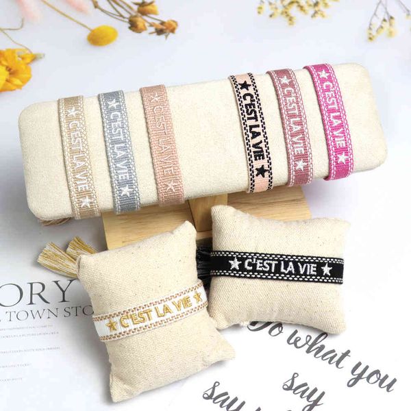 souvenirs hand catenary personalized letter bracelet c est la vie creative embroidery wrist rope fashion simple tassel trinket
souvenirs hand catenary personalized letter bracelet c est la vie creative embroidery wrist rope fashion simple tassel trinket