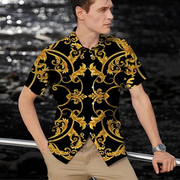 men's casual shirts 2021 fashion golden classical pattern shirt summer short sleeve 3d digital printing short-sleeved, White;black
men's casual shirts 2021 fashion golden classical pattern shirt summer short sleeve 3d digital printing short-sleeved, White;black