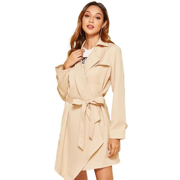 women's trench coats 2021 spring autumn fashion casual khaki coat long outerwear loose clothes for lady with belt, Tan;black
women's trench coats 2021 spring autumn fashion casual khaki coat long outerwear loose clothes for lady with belt, Tan;black