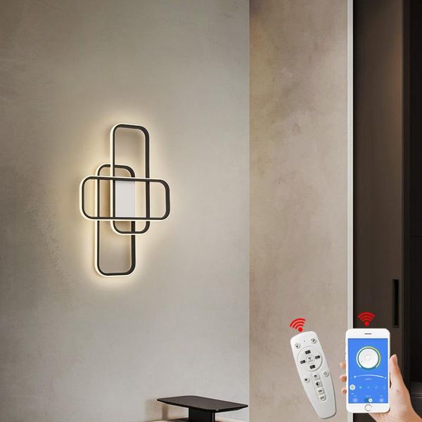 wall lamps neo gleam gold/black modern led lights sconce for bedside living room bedroom study lamp lighting fixtures