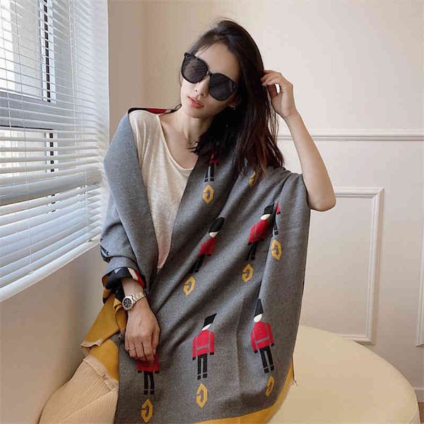 shawl scarf female 21 winter cartoon character imitation cashmere warm thickened student style versatile wool, Blue;gray
shawl scarf female 21 winter cartoon character imitation cashmere warm thickened student style versatile wool, Blue;gray