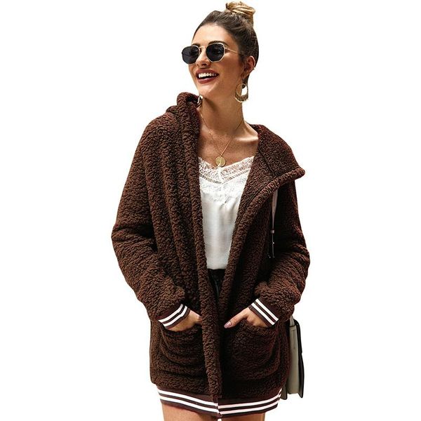 women's jackets women plush faux fur coats cardigan hooded long sleeve pockets fake cashmere furry winter casual overcoat outwear, Black;brown
women's jackets women plush faux fur coats cardigan hooded long sleeve pockets fake cashmere furry winter casual overcoat outwear, Black;brown