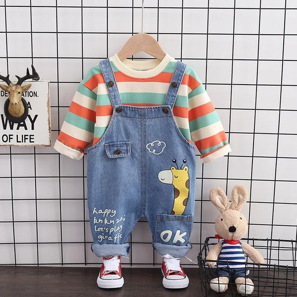 clothing sets stripe baby boys tracksuit kids long sleeve t-shirt bib pants overalls 2pcs/set children infant sport suit, White
clothing sets stripe baby boys tracksuit kids long sleeve t-shirt bib pants overalls 2pcs/set children infant sport suit, White