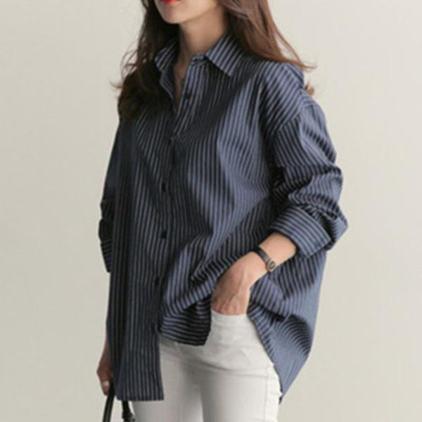 women's blouses & shirts xuxi women fashion shirt long sleeve korean vertical-stripes loose open stitch spring autumn 2021 e1953, White
women's blouses & shirts xuxi women fashion shirt long sleeve korean vertical-stripes loose open stitch spring autumn 2021 e1953, White