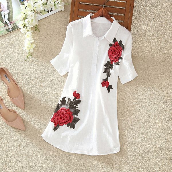 white long shirt women office blouse plus size cotton linen vintage embroidery short sleeve ladies summer casual 4xl 5xl
white long shirt women office blouse plus size cotton linen vintage embroidery short sleeve ladies summer casual 4xl 5xl