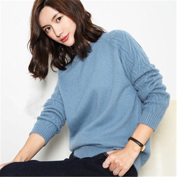 large size pure cashmere thick knit women korean style solid oneck loose pullover sweater s-2xl retail wholesale women's sweaters, White;black
large size pure cashmere thick knit women korean style solid oneck loose pullover sweater s-2xl retail wholesale women's sweaters, White;black