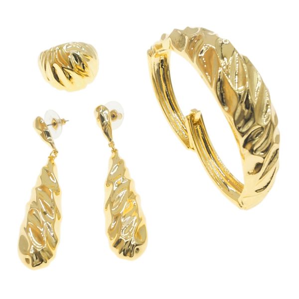 yulaili new exquisite brazilian gold big style bracelet jewelry set latest design factory direct women's earring ring jewellery sets b0, Silver
yulaili new exquisite brazilian gold big style bracelet jewelry set latest design factory direct women's earring ring jewellery sets b0, Silver