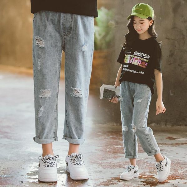 teenage girls jeans for 8 to 12 years hole ripped pants student children casual/loose kids/child trousers 10 14 15 y, Blue
teenage girls jeans for 8 to 12 years hole ripped pants student children casual/loose kids/child trousers 10 14 15 y, Blue