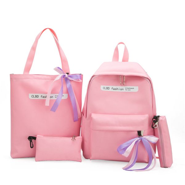 backpack women's 2021 small fresh four piece bandage high capacity canvas student schoolbag travel bag
backpack women's 2021 small fresh four piece bandage high capacity canvas student schoolbag travel bag