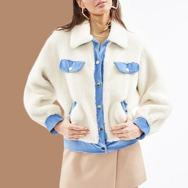 women's jackets winter casual fashion jacket two-color stitching loose lapel long sleeve cardigan warm top, Black;brown
women's jackets winter casual fashion jacket two-color stitching loose lapel long sleeve cardigan warm top, Black;brown