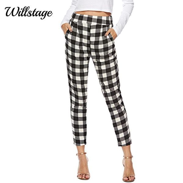 women's pants & capris willstage black and white plaid long women pocket striped trousers elegant work wear casual 2021 spring female c, Black;white
women's pants & capris willstage black and white plaid long women pocket striped trousers elegant work wear casual 2021 spring female c, Black;white