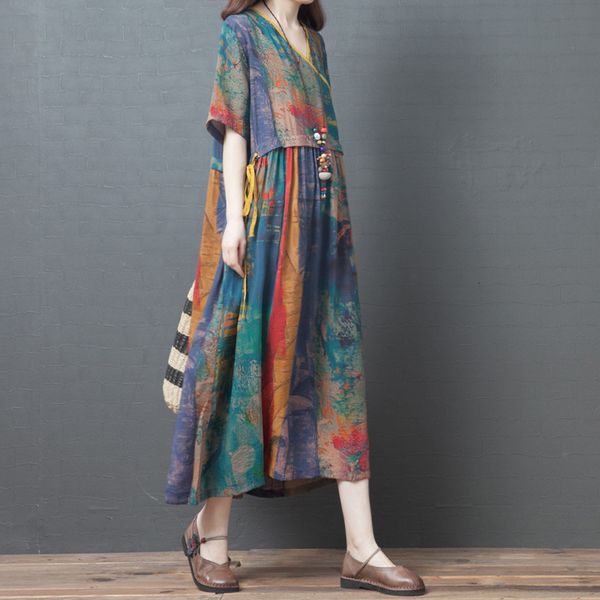 dresses 2021 summer korean loose women's comfortable waist fashion print dress, Black;gray
dresses 2021 summer korean loose women's comfortable waist fashion print dress, Black;gray