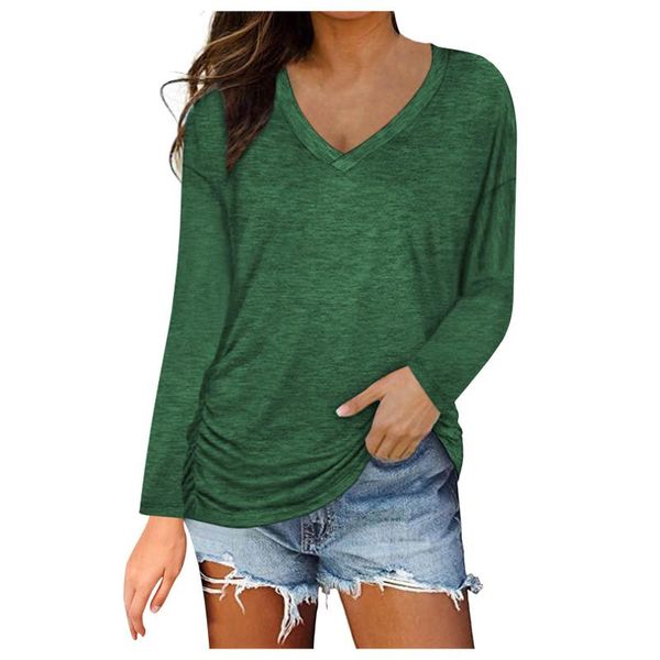 women's t-shirt v-neck loose tshirt tee shirt a manche longue hiver femme solid long-sleeve summer basic tshirts, White
women's t-shirt v-neck loose tshirt tee shirt a manche longue hiver femme solid long-sleeve summer basic tshirts, White