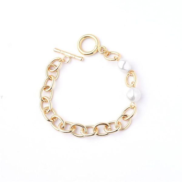link, chain fashion punk imitation pearl lock bracelet women ot buckle thick link bangles charm jewelry wedding accessories, Black
link, chain fashion punk imitation pearl lock bracelet women ot buckle thick link bangles charm jewelry wedding accessories, Black