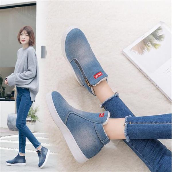 boots autumn and winter denim cotton thick women's breathable anti-skiing fashion wild casual, Black
boots autumn and winter denim cotton thick women's breathable anti-skiing fashion wild casual, Black