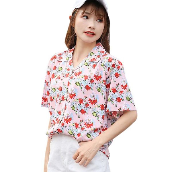 women blouse summer korean style retro wild floral design loose short-sleeved shirt comfortable and excellent breathability women's blo, White
women blouse summer korean style retro wild floral design loose short-sleeved shirt comfortable and excellent breathability women's blo, White