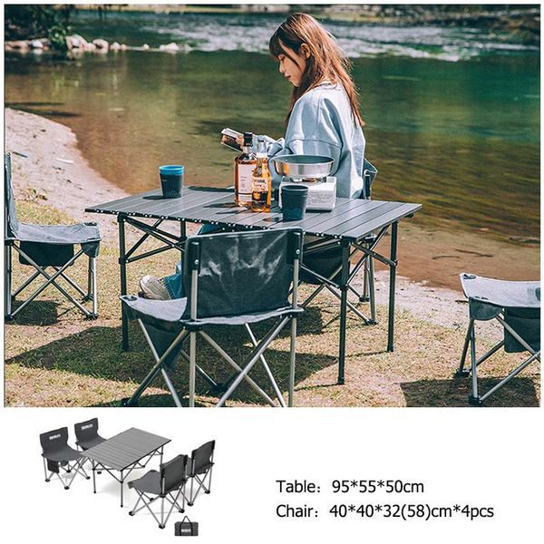 camp furniture folding camping table with oxford cloth chairs portable lightweight aluminum roll-up carry bag for hiking
camp furniture folding camping table with oxford cloth chairs portable lightweight aluminum roll-up carry bag for hiking