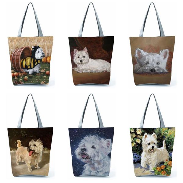 evening bags unique design westie dog painting square handbag for women shopping shopper large capacity eco totes practical shoulder bag
evening bags unique design westie dog painting square handbag for women shopping shopper large capacity eco totes practical shoulder bag