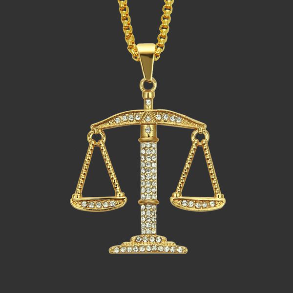 amulet neck pendants hip hop fashion brand balance pendant necklace diamond encrusted scale men's hip-hop accessories, Silver
amulet neck pendants hip hop fashion brand balance pendant necklace diamond encrusted scale men's hip-hop accessories, Silver