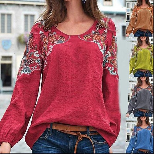 women blouses female o neck blusas party tunic vintage embroidered blouse autumn long sleeve green shirts chemisie, White
women blouses female o neck blusas party tunic vintage embroidered blouse autumn long sleeve green shirts chemisie, White
