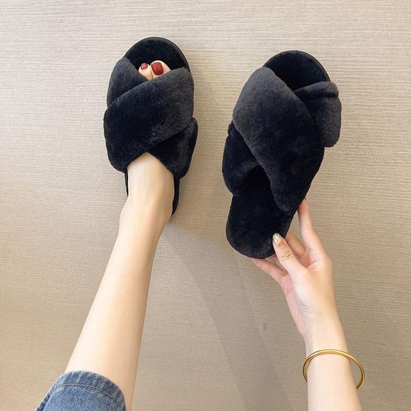 slippers 2021 women shoes casual cross plush home ladies winter slides soft furry warm fur flip flops, Black
slippers 2021 women shoes casual cross plush home ladies winter slides soft furry warm fur flip flops, Black