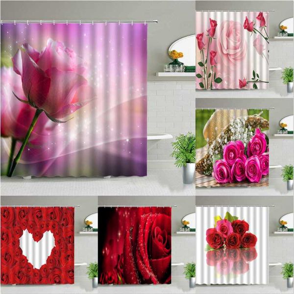 shower curtains pink and red rose flower valentine's day decor hanging curtain set beautiful flowers plant bathroom home decors
shower curtains pink and red rose flower valentine's day decor hanging curtain set beautiful flowers plant bathroom home decors