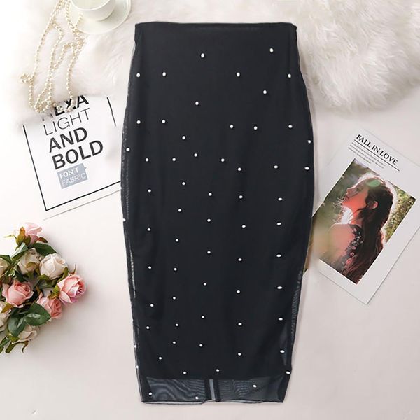 plus size black pencil women skirts long tulle soft stretch bodycon jupe with beaded slit vintage office ladies saias summer
plus size black pencil women skirts long tulle soft stretch bodycon jupe with beaded slit vintage office ladies saias summer