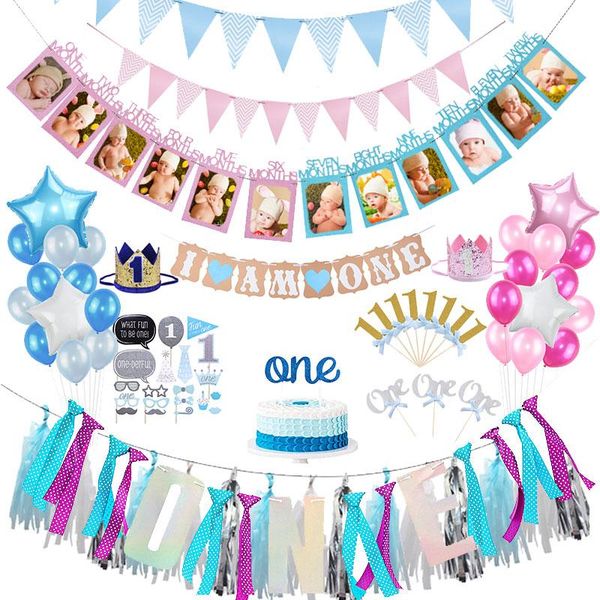 party decoration baby shower first birthday boy girl number one balloon banner my 1 year 1st supplies
party decoration baby shower first birthday boy girl number one balloon banner my 1 year 1st supplies