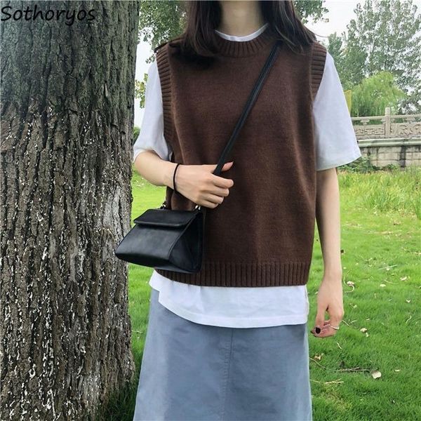 women's vests vest women autumn korean loose preppy-style sleeveless sweaters students solid simple round-neck all-match knitted fashio, Black;white
women's vests vest women autumn korean loose preppy-style sleeveless sweaters students solid simple round-neck all-match knitted fashio, Black;white