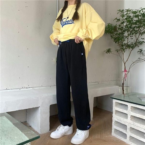women's pants & capris real s sports female 2021 spring and autumn loose straight, Black;white
women's pants & capris real s sports female 2021 spring and autumn loose straight, Black;white