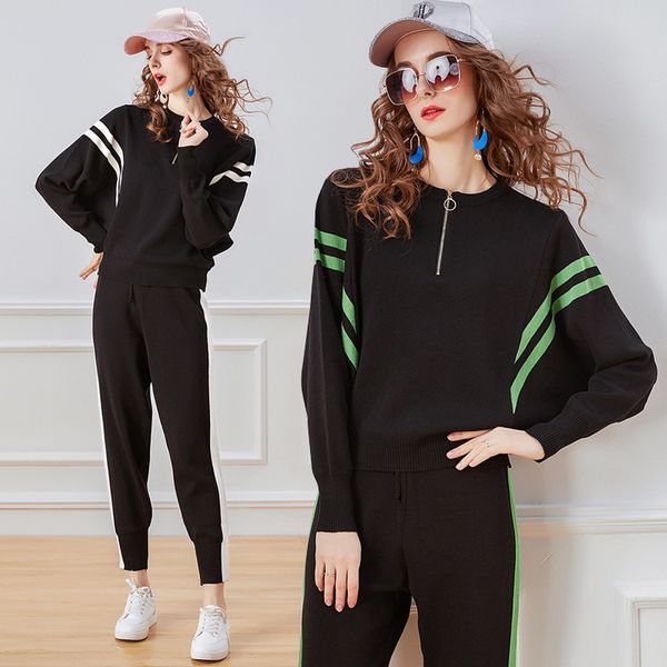 tracksuits fashion sport suit autumn women's loose casual batman sweater knitted + slim pants 2-piece brand, Gray
tracksuits fashion sport suit autumn women's loose casual batman sweater knitted + slim pants 2-piece brand, Gray