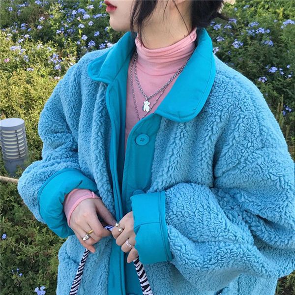 women's jackets double-sided jacket, korean woman's jacket with a plaid collar, baggy, bf style, for autumn and winter ucvs, Black;brown
women's jackets double-sided jacket, korean woman's jacket with a plaid collar, baggy, bf style, for autumn and winter ucvs, Black;brown