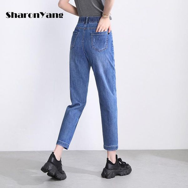 women's jeans high waist mom women boyfriends straight femme cotton stretch denim pants loose vintage harem vaqueros mujer, Blue
women's jeans high waist mom women boyfriends straight femme cotton stretch denim pants loose vintage harem vaqueros mujer, Blue