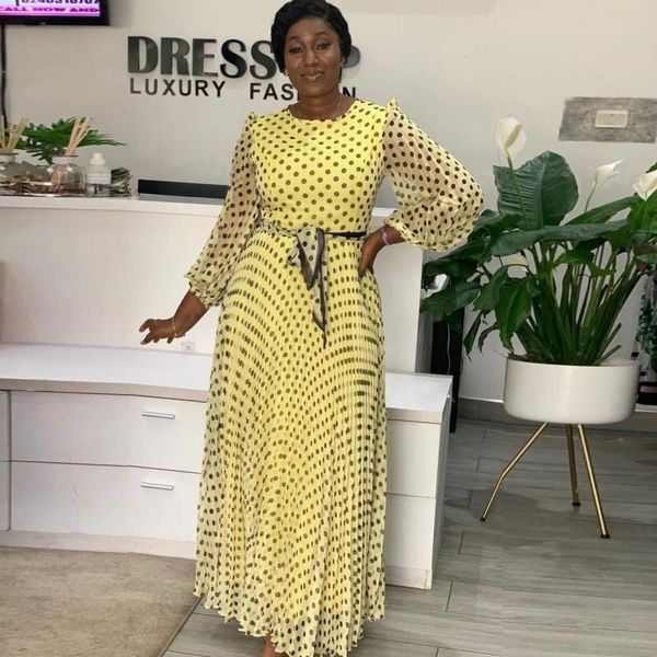 casual dresses dot maxi for women mesh patchwork 3/4 sleeve bandage robes 2021 summer fashion o neck elegant party dress vestidos, Black;gray
casual dresses dot maxi for women mesh patchwork 3/4 sleeve bandage robes 2021 summer fashion o neck elegant party dress vestidos, Black;gray