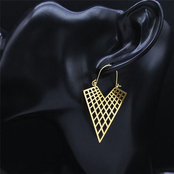 hoop & huggie 2021 stainless steel geometry earings women gold color big triangle earrings boho jewelry aros mujer oreja e9300s01, Golden;silver
hoop & huggie 2021 stainless steel geometry earings women gold color big triangle earrings boho jewelry aros mujer oreja e9300s01, Golden;silver