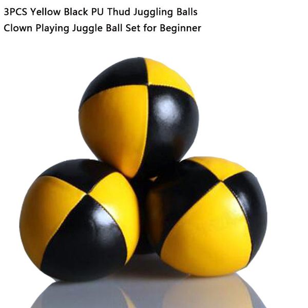 fitness balls thud juggling 3 pcs yellow black pu clown playing juggle ball set for beginner performance accessory
fitness balls thud juggling 3 pcs yellow black pu clown playing juggle ball set for beginner performance accessory