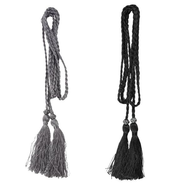 belts woven tassel belt knot decorated waist chain rope silver & black 2pcs, Black;brown
belts woven tassel belt knot decorated waist chain rope silver & black 2pcs, Black;brown