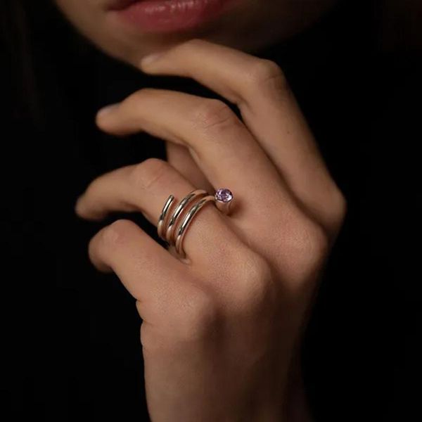 wedding rings simple silver color spiral purple zircon ring for women ladies copper geometric wide joint finger party jewelry anillos, Slivery;golden
wedding rings simple silver color spiral purple zircon ring for women ladies copper geometric wide joint finger party jewelry anillos, Slivery;golden
