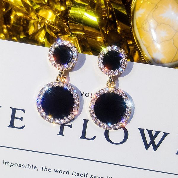 s925 silver needle black oil dripping round female temperament long earrings simple net red earrings okwq, Golden
s925 silver needle black oil dripping round female temperament long earrings simple net red earrings okwq, Golden