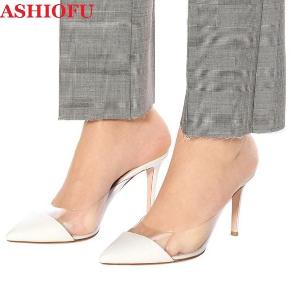 slippers ashiofu 2021 women's high heels slipper pvc mueller style pointed stiletto shoes evening club fashion, Black
slippers ashiofu 2021 women's high heels slipper pvc mueller style pointed stiletto shoes evening club fashion, Black