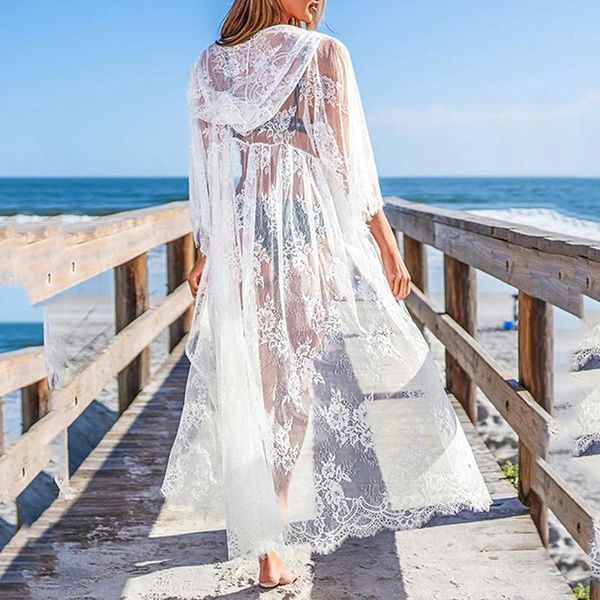 embroidered lace beach dress hooded long kaftan wear white kimono transparent bathing suit women swimsuit cover up women's swimwear, White;black
embroidered lace beach dress hooded long kaftan wear white kimono transparent bathing suit women swimsuit cover up women's swimwear, White;black