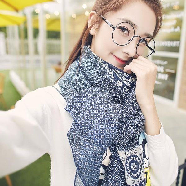 scarves south korea cotton printed scarf manufacturer wholesale style yiwu shawls female and linen, Blue;gray
scarves south korea cotton printed scarf manufacturer wholesale style yiwu shawls female and linen, Blue;gray