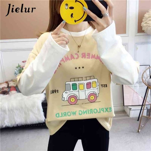 autumn t-shirt women print t shirt patchwork tee long sleeve o-neck femme cartoon korean slim chic loose tshirt 210426, White
autumn t-shirt women print t shirt patchwork tee long sleeve o-neck femme cartoon korean slim chic loose tshirt 210426, White
