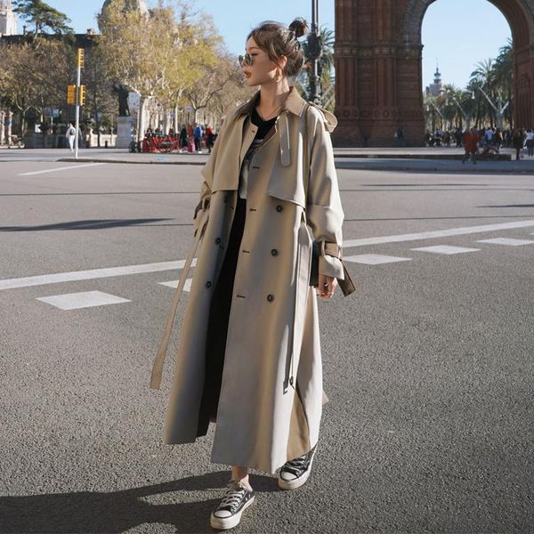 women's trench coats 2021 winter women long trenck coat double breasted chic classic korean oversize lady cloak windbreaker autumn outw, Tan;black
women's trench coats 2021 winter women long trenck coat double breasted chic classic korean oversize lady cloak windbreaker autumn outw, Tan;black