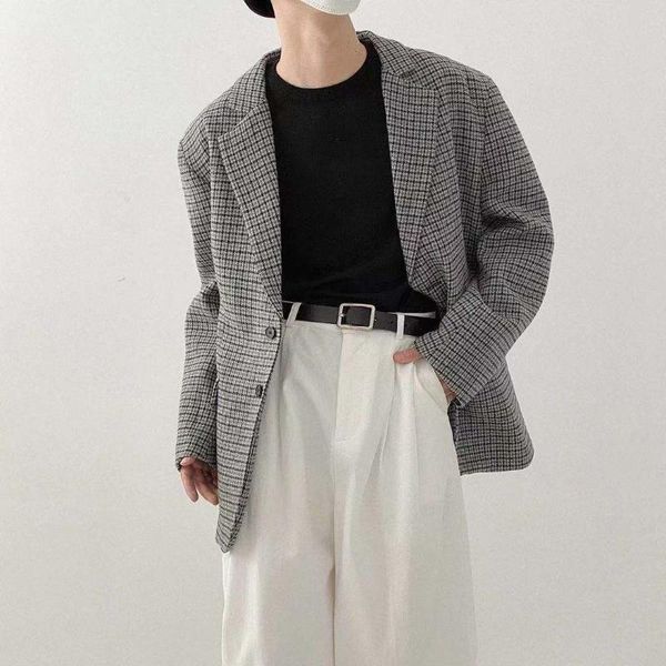 men's suits & blazers 2021 lattice printing suit jackets loose handsome coats retro fashion jacket western-style clothes nice outerwear, White;black
men's suits & blazers 2021 lattice printing suit jackets loose handsome coats retro fashion jacket western-style clothes nice outerwear, White;black