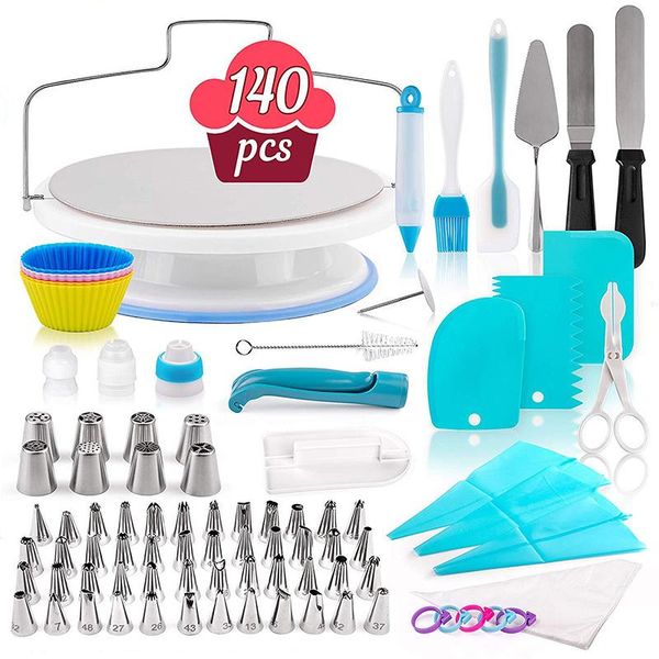 baking & pastry tools 140 pcs cake decorating nozzle set reusable kit with icing piping tips cream turntable bag
baking & pastry tools 140 pcs cake decorating nozzle set reusable kit with icing piping tips cream turntable bag