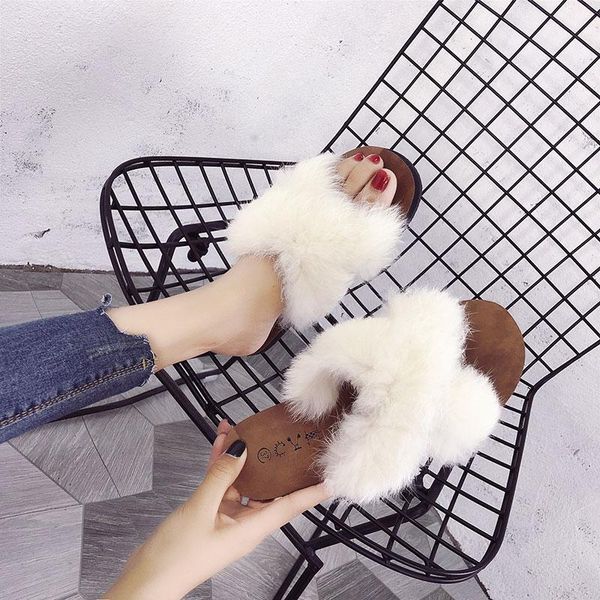 slippers 2021 summer korean version of women's wear cross hair, fashionable european style sandals., Black
slippers 2021 summer korean version of women's wear cross hair, fashionable european style sandals., Black