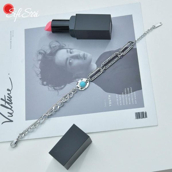 link, chain sifisrri fashion corroded piece malachite stitching bracelet stainless steel for couple women wrist jewelry gift, Black
link, chain sifisrri fashion corroded piece malachite stitching bracelet stainless steel for couple women wrist jewelry gift, Black