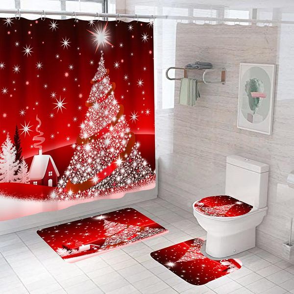 christmas trees 3d printed shower curtains bathroom screen with anti-slip mat carpet toilet
christmas trees 3d printed shower curtains bathroom screen with anti-slip mat carpet toilet